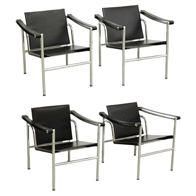 LC1 Armchairs by Jeanneret and Perriand, Set of 4 For Sale - Image 18 of 18