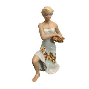 Figure of A Woman Carrying a Basket of Fruit by Favaro Cecchetto, 1950s