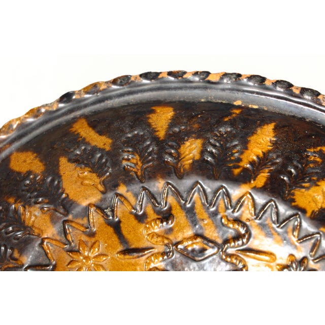 Ceramic Circa 1900 Barrio De La Luz Puebla Pottery Dish Tortoiseshell Glaze Barro Vidriado For Sale - Image 7 of 18