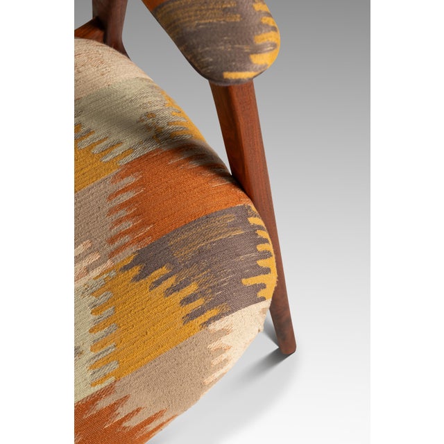Set of Two (2) Mid-Century Danish Modern Armchairs in Teak W/ Bespoke Fabric by Erik Kirkegaard for Høng Stolefabrik, Denmark, C. 1950's For Sale - Image 15 of 18