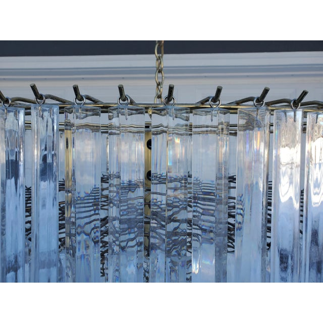 Seven Tier Lucite and Brass Waterfall Chandelier by Triarch Circa 1970s For Sale In Minneapolis - Image 6 of 13