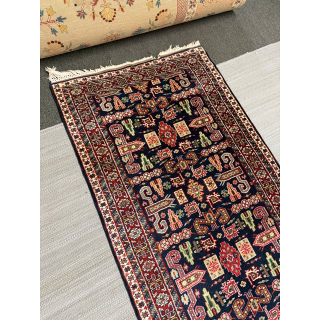 Traditional 2ft 7in × 15ft Genuine Hand Woven Persian Kurdish Runner Rug For Sale - Image 3 of 12
