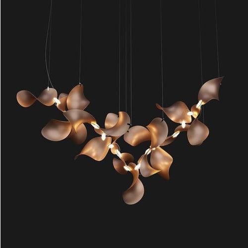 Contemporary Dune 20 Cluster Chandelier in Silver Anodized Aluminum by Moss Objects For Sale - Image 3 of 18