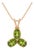 Peridot Three Stone Charm Pendant | Green Gemstone Flower Necklace | August Birthstone Jewelry For Sale