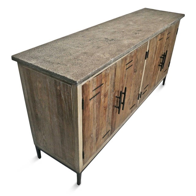 Stone Top Salvaged Farm Sideboard For Sale - Image 4 of 6