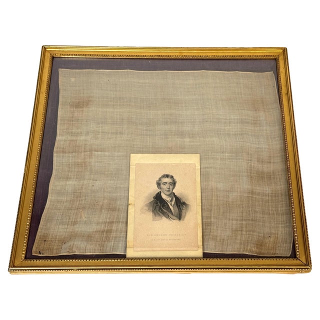 Sir Arthur Wellesley, 1st Duke of Wellington's Silk Handkerchief, Framed For Sale - Image 10 of 18