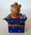 Blue Limoges, France Hand-Painted Lidded Trinket Box of a Scottie Dog Inside a Chrstmas Box For Sale - Image 8 of 11