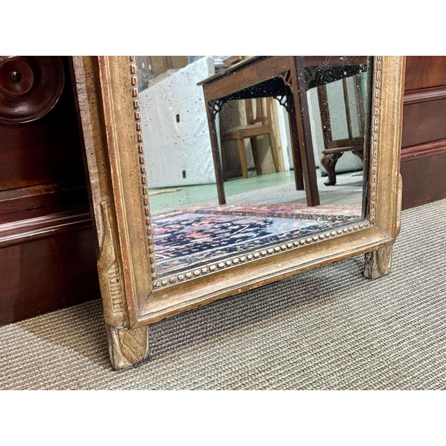 Gold 18th Century Louis XVI Style Mirror in Gilt Wood For Sale - Image 8 of 9
