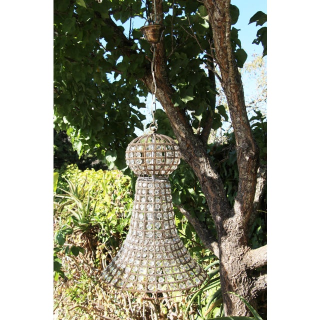 1970s Vintage Boho Chic Beaded Chandelier, Hand-Made Pakistan For Sale - Image 13 of 13