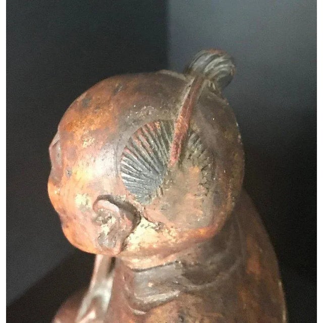 Chinese Mid 19th Century Antique Chinese Wood Carved Daoist Figurine For Sale - Image 3 of 13