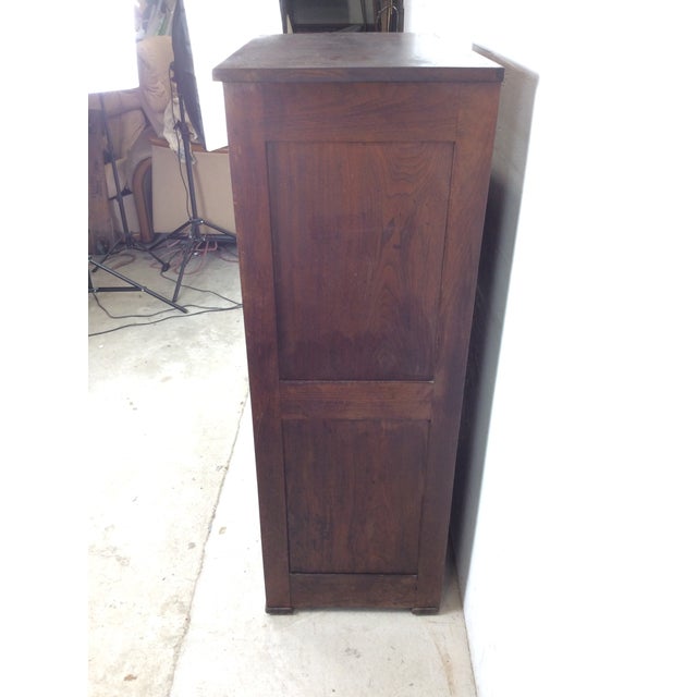 Mission Antique Mission Style Chest of Eight Drawers With Brass Hardware For Sale - Image 3 of 18