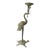 Tsuru-Kame Japanese Brass Crane and Turtle Pricket Candleholder For Sale
