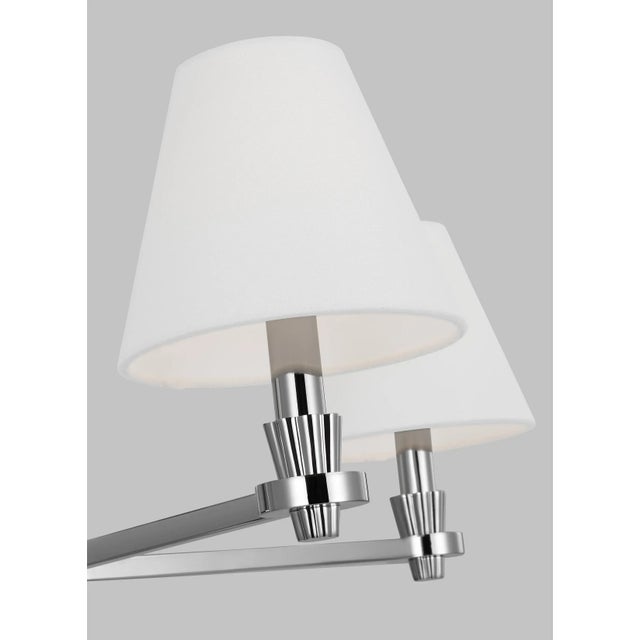 Metal Alexa Hampton by Visual Comfort Studio Paisley Medium Chandelier, Polished Nickel For Sale - Image 7 of 9