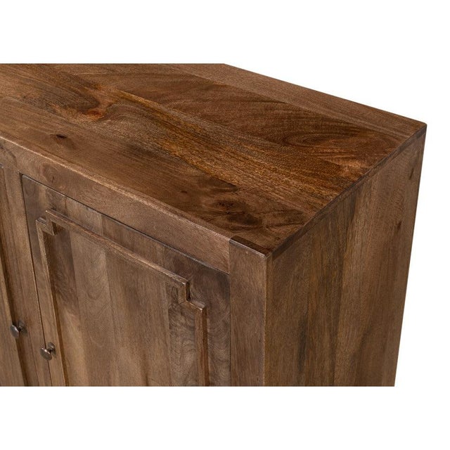 Brown Traditional Four-Door Sideboard in Walnut Tone For Sale - Image 8 of 11