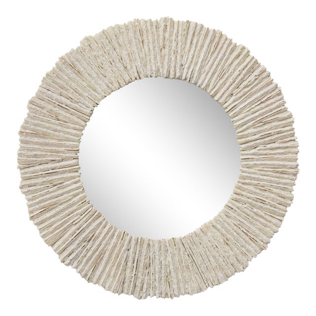 Regina Andrew Modern Slate Mirror Round in Natural For Sale