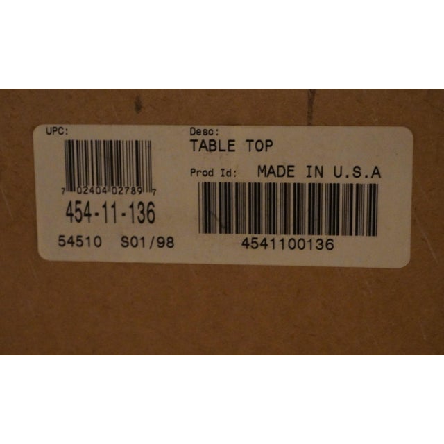Brown Stanley Furniture Banded Burled Wood Blonde Contemporary Modern 110" Oval Double Pedestal Dining Table 454-11-136/236 For Sale - Image 8 of 11