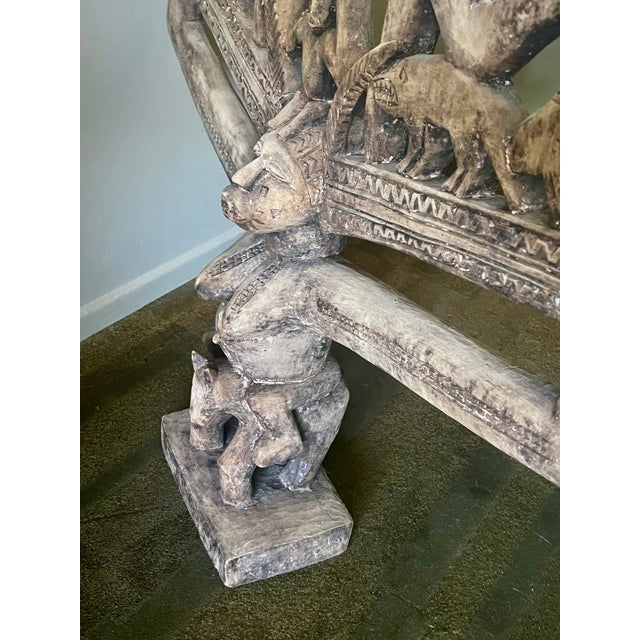 Mid 20th Century Large West African Carved Wood Screen For Sale - Image 11 of 11