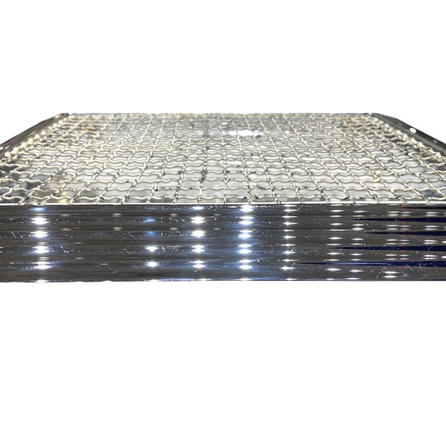 Norman Bel Geddes Norman Bel Geddes Chrome Art Deco "Manhattan" Cocktail Tray by Revere With Rare Wire Insert For Sale - Image 4 of 12