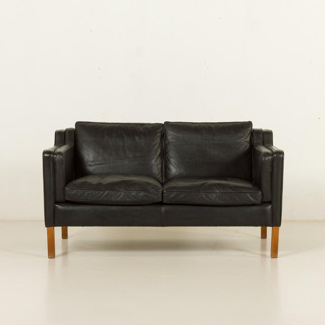 Mid-Century Modern Stouby Leather Sofa, Denmark, 1970s For Sale - Image 3 of 18