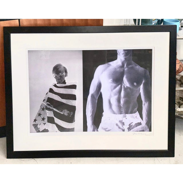 Black Christopher Makos Signed Print of Andy Warhol Wrapped in American Flag For Sale - Image 8 of 12