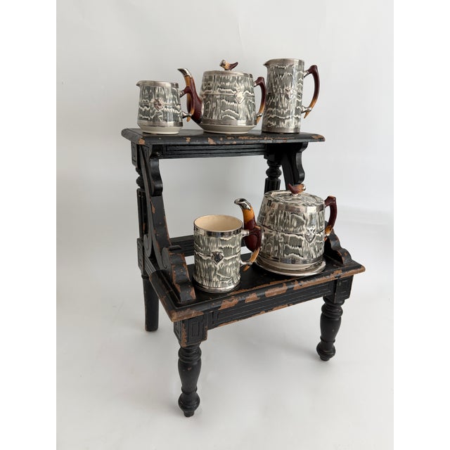 Black 1930s Arthur Wood Silver Shield Tankard For Sale - Image 8 of 8