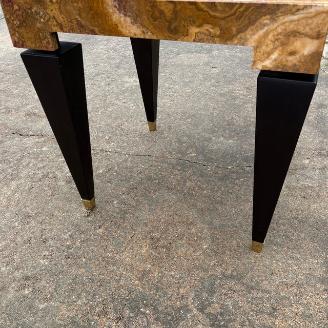1990s Modern Italian Marble End Table For Sale - Image 9 of 10