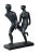 Textured Vintage statue in silver and black by Austin Products shows a couple amid a run, with hands held. This fluid yet...
