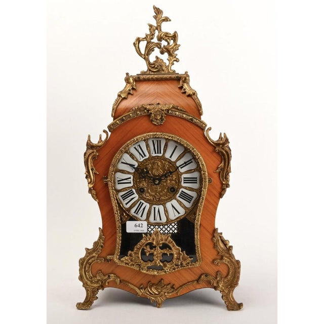 1920s Antique Regency Style Mantel Clock, 1920s For Sale - Image 5 of 5