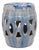Drip Blue & White Prosperity Garden Stool For Sale