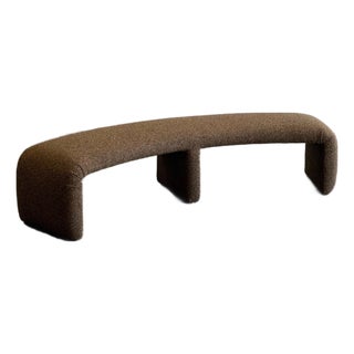 Handcrafted Curved Waterfall Bench For Sale