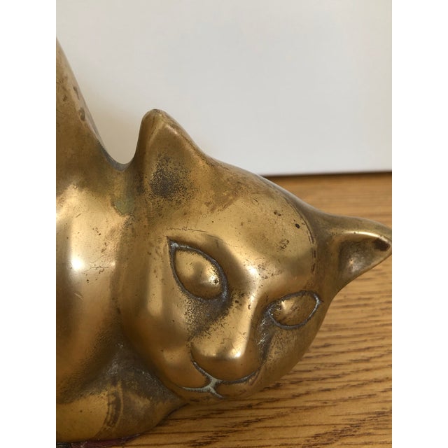 Vintage Brass Cat Bookends Pair Chairish
