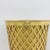 Metal Vintage Gold-Tone Woven Metal Bucket / Wastebasket With Charm For Sale - Image 7 of 10