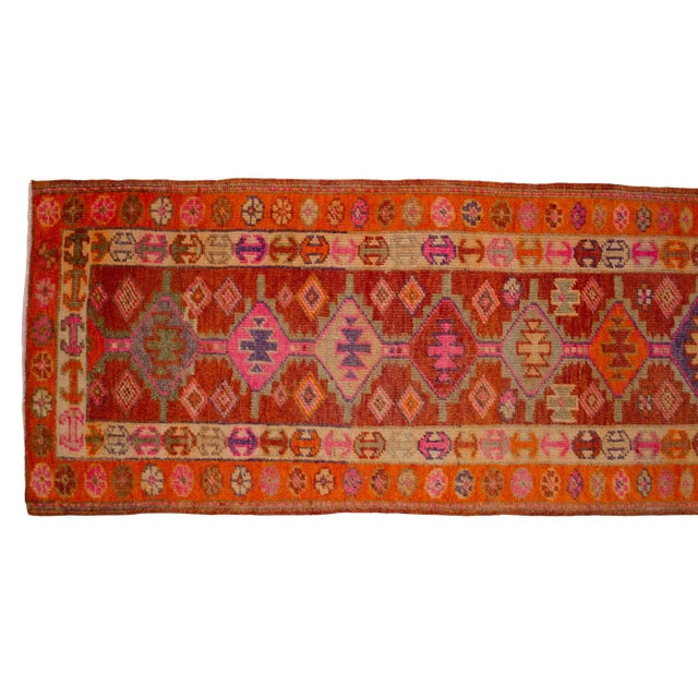 1970s Vintage Hand-Knotted Kurdish Runner For Sale - Image 9 of 12