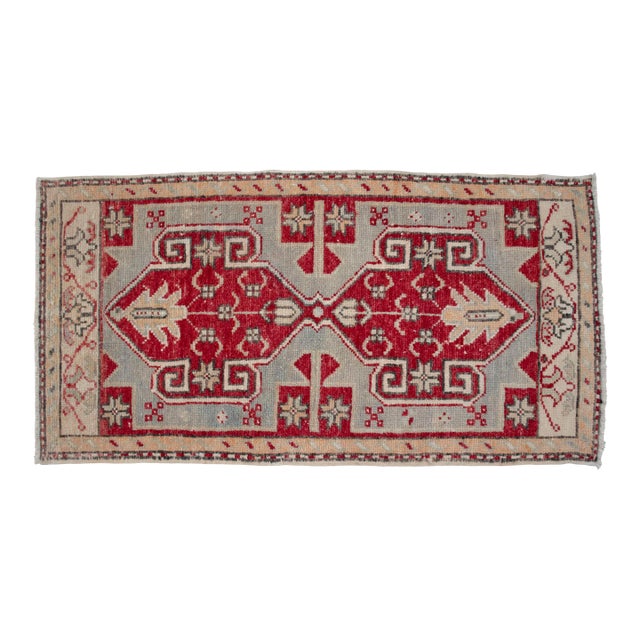 Hand Knotted Door Mat, Entryway Rug, Bath Mat, Kitchen Decor, Small Rug, Turkish Rug - 1′8″ × 3′3″ For Sale