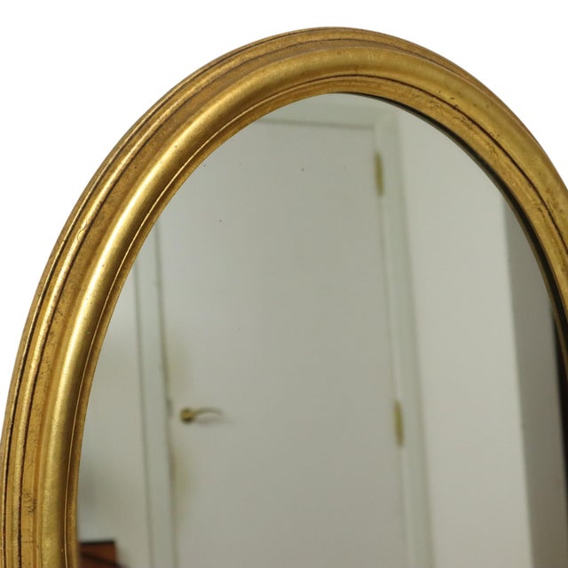 Oval Gold-Leaf Mirrors, France, 20th Century, Set of 2 For Sale - Image 16 of 18