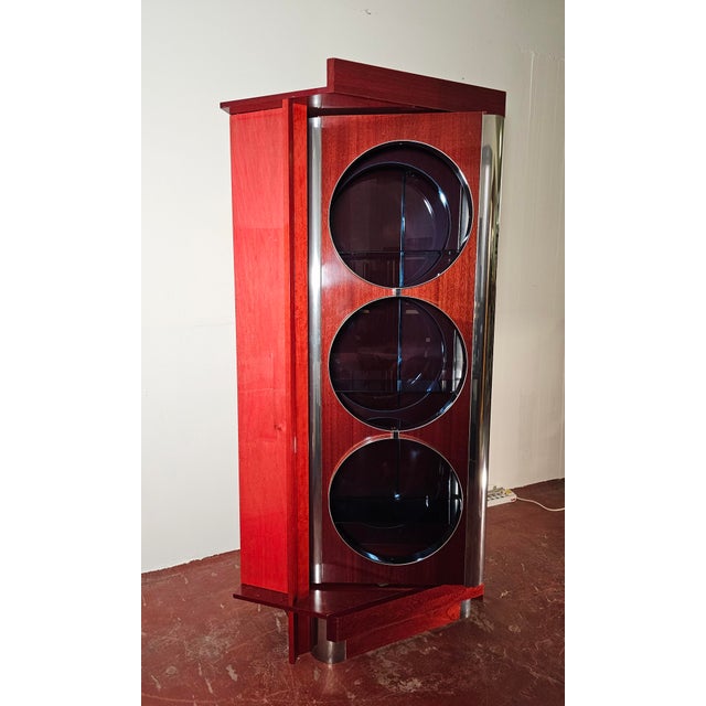 Maroon Rotating Mobile Bar, 1970s For Sale - Image 8 of 11