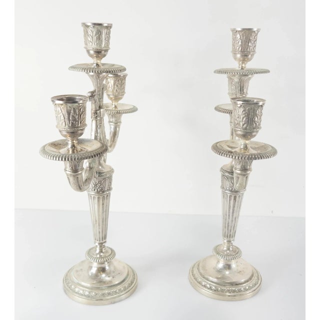 19th Century Pair of German .800 Silver Candelabra With Double Eagles Signed L. Bertsch For Sale - Image 9 of 13