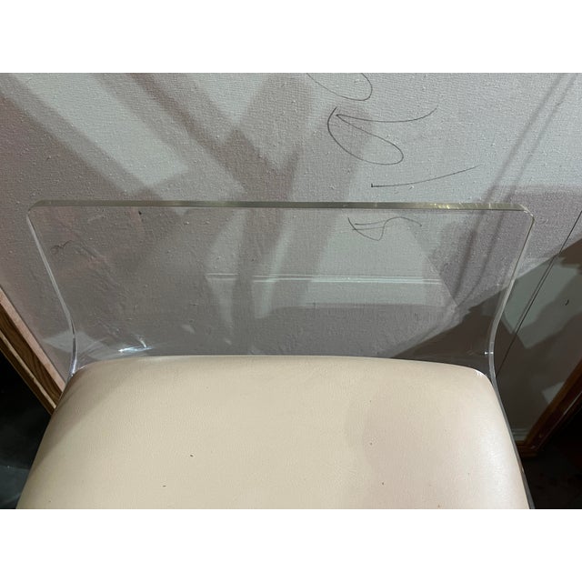 Mid Century Modern Swivel Lucite Bar Stools in the Charles Hollis Jones' Style (A Pair) For Sale - Image 13 of 13