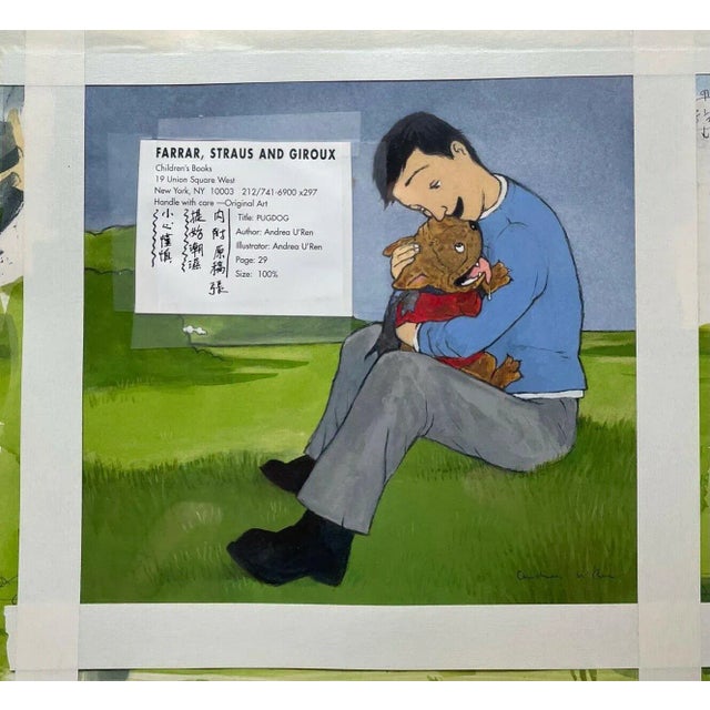 Paper Early Gender Positive Book Original Illustration Painting - Andrea U'ren Pugdog For Sale - Image 7 of 13
