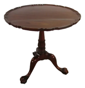 Legacy Furniture Solid Mahogany Pie Crust Lamp Table
