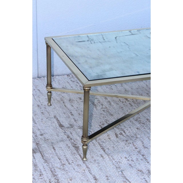 Mid 20th Century 1950s Mid-Century Modern French Brass Coffee Table For Sale - Image 5 of 9