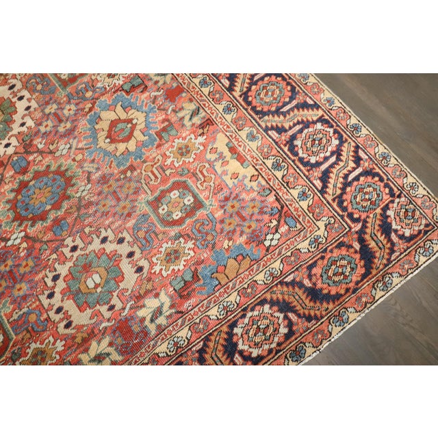 Early 20th Century 1920s Stunning Antique Heriz Rug 8' X 10' For Sale - Image 5 of 10