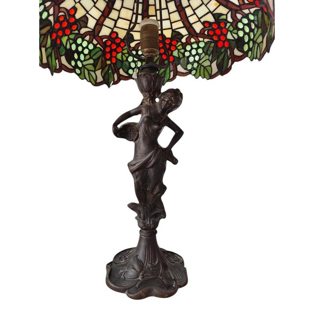 Vintage Art Nouveau Table Lamp, 1940s For Sale - Image 4 of 12