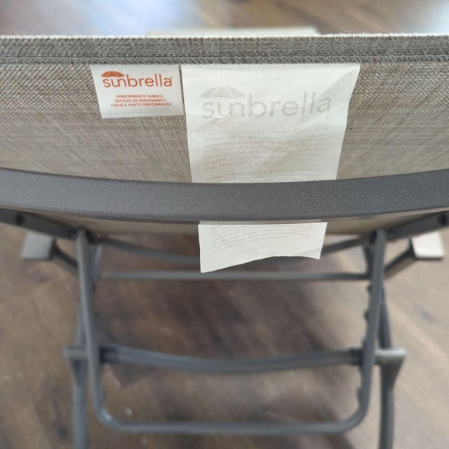 Sunbrella Outdoor Adjustable Chaise Lounge Chair – Comfortable and Durable For Sale - Image 4 of 5