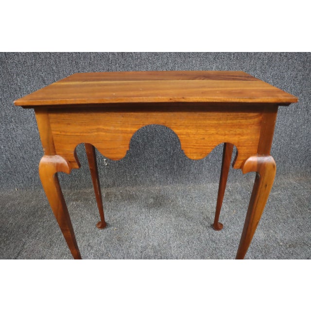 Queen Anne Bench-Made Side Table For Sale In Philadelphia - Image 6 of 7