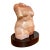Vintage Large Modernist Female Form Pink Marble Sculpture For Sale