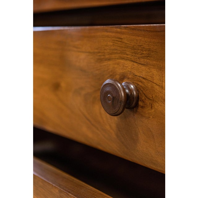 Italian 19th Century Walnut Four-Drawer Commode with Shield-Shaped Escutcheons For Sale - Image 12 of 12