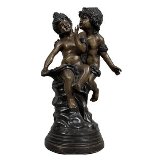 Classical Style Bronze Sculpture of Children, 20th Century For Sale