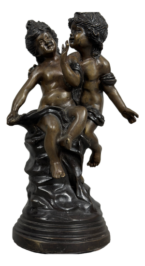 Classical Style Bronze Sculpture of Children, 20th Century