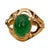 6 Carat Elongated Oval Emerald Cabochon 14 Karat Rose Gold Cocktail Ring Vintage For Sale - Image 10 of 18
